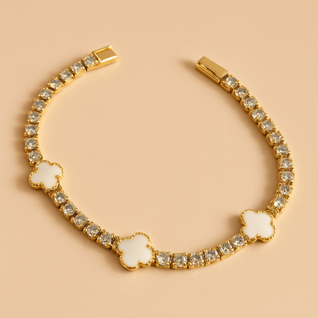 3 white Stone Bracelet