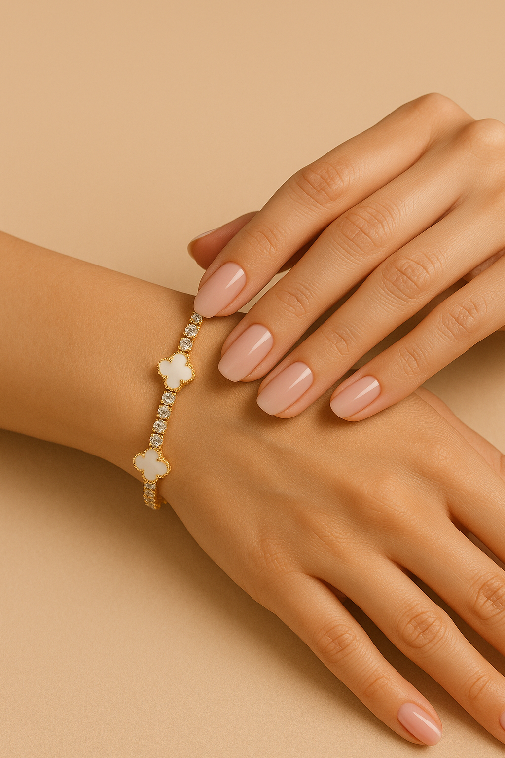 3 white Stone Bracelet