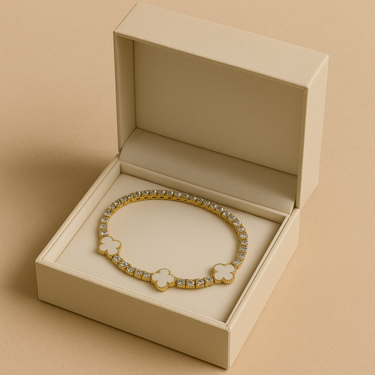 3 white Stone Bracelet