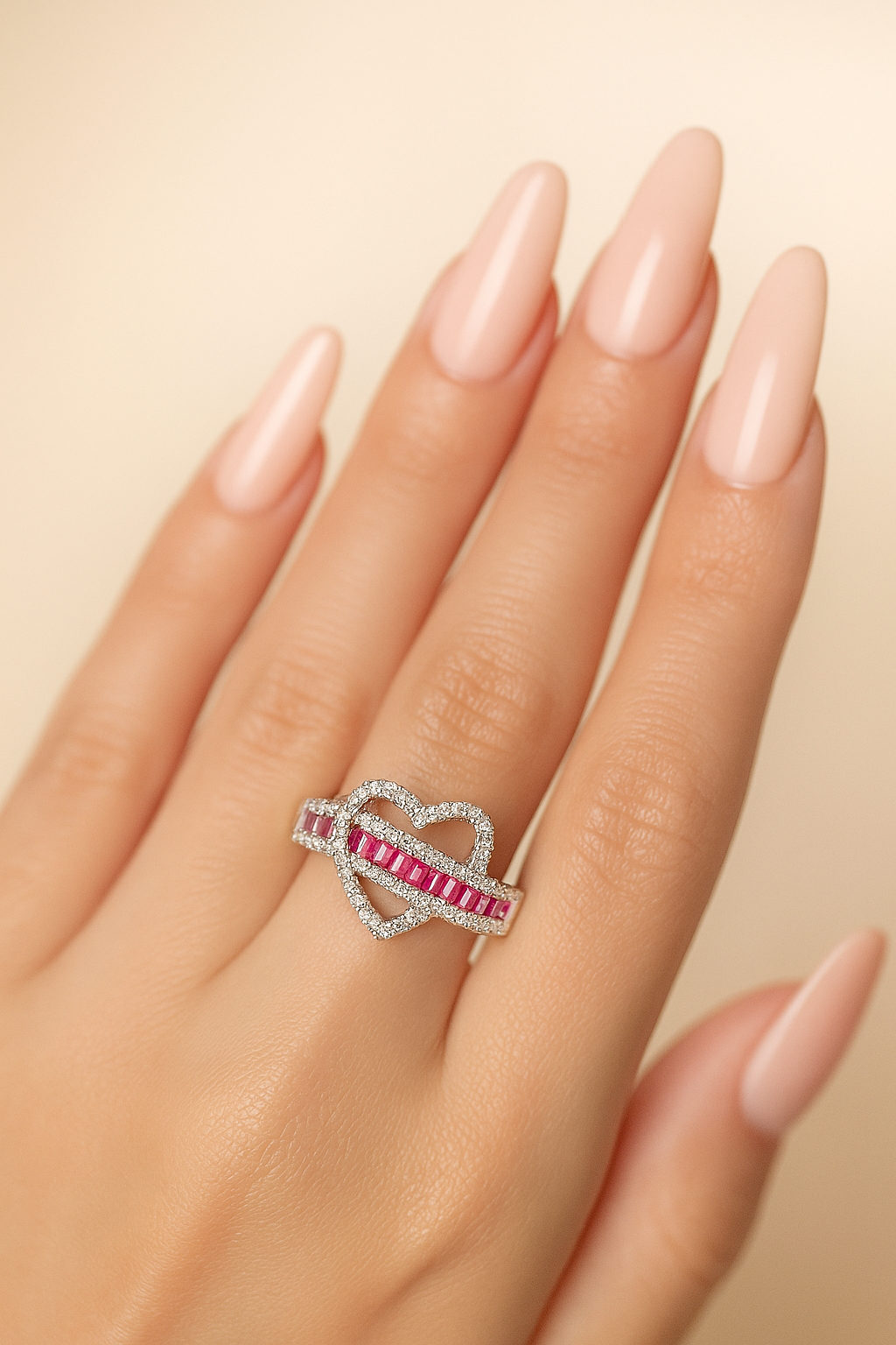 Pink Heart Ring