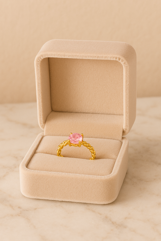 Pink Adjustable Ring