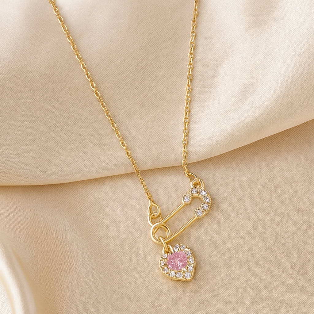 Pink heart Necklace