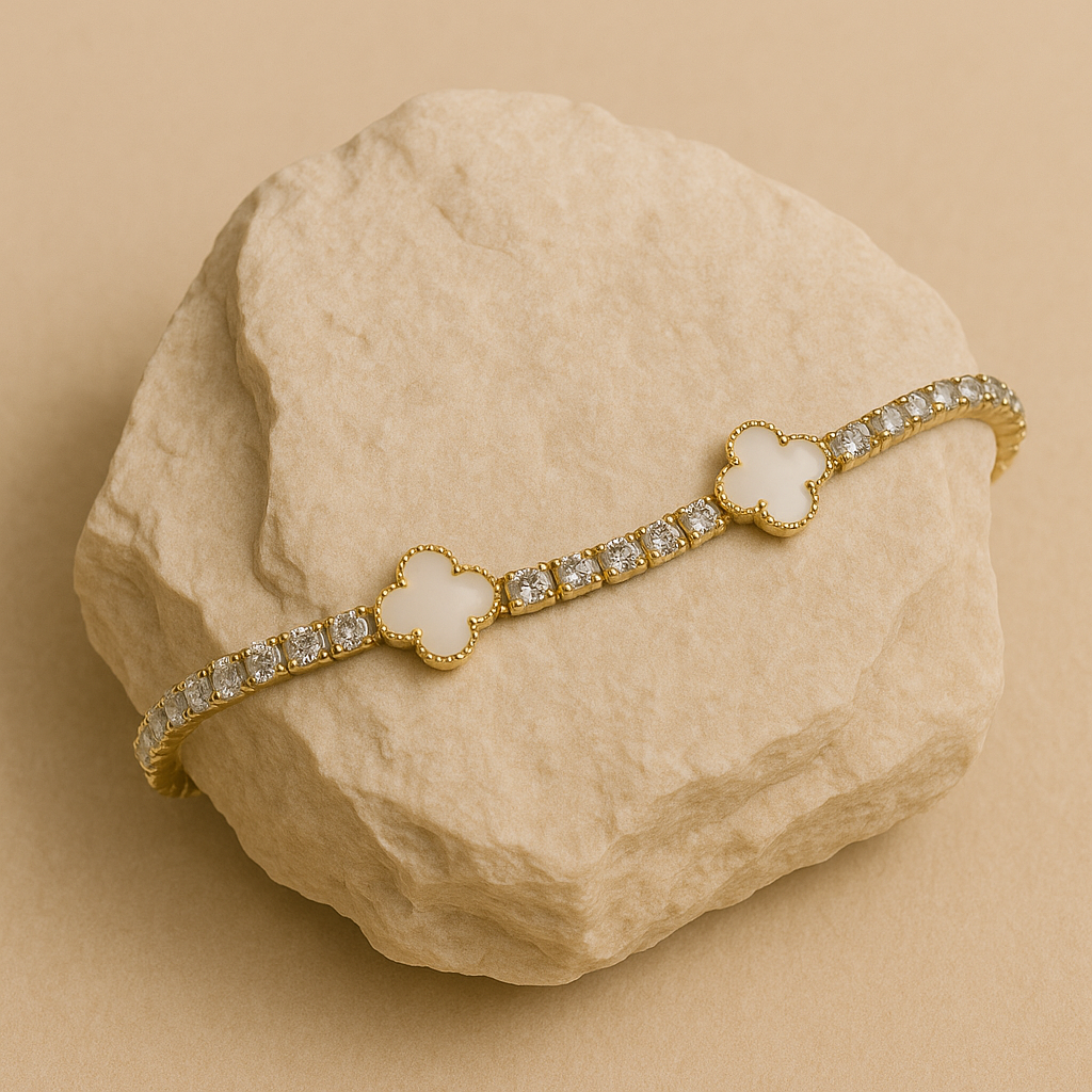 3 white Stone Bracelet